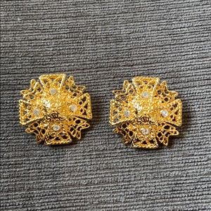 Kenneth Jay Lane. Maltese cross earrings